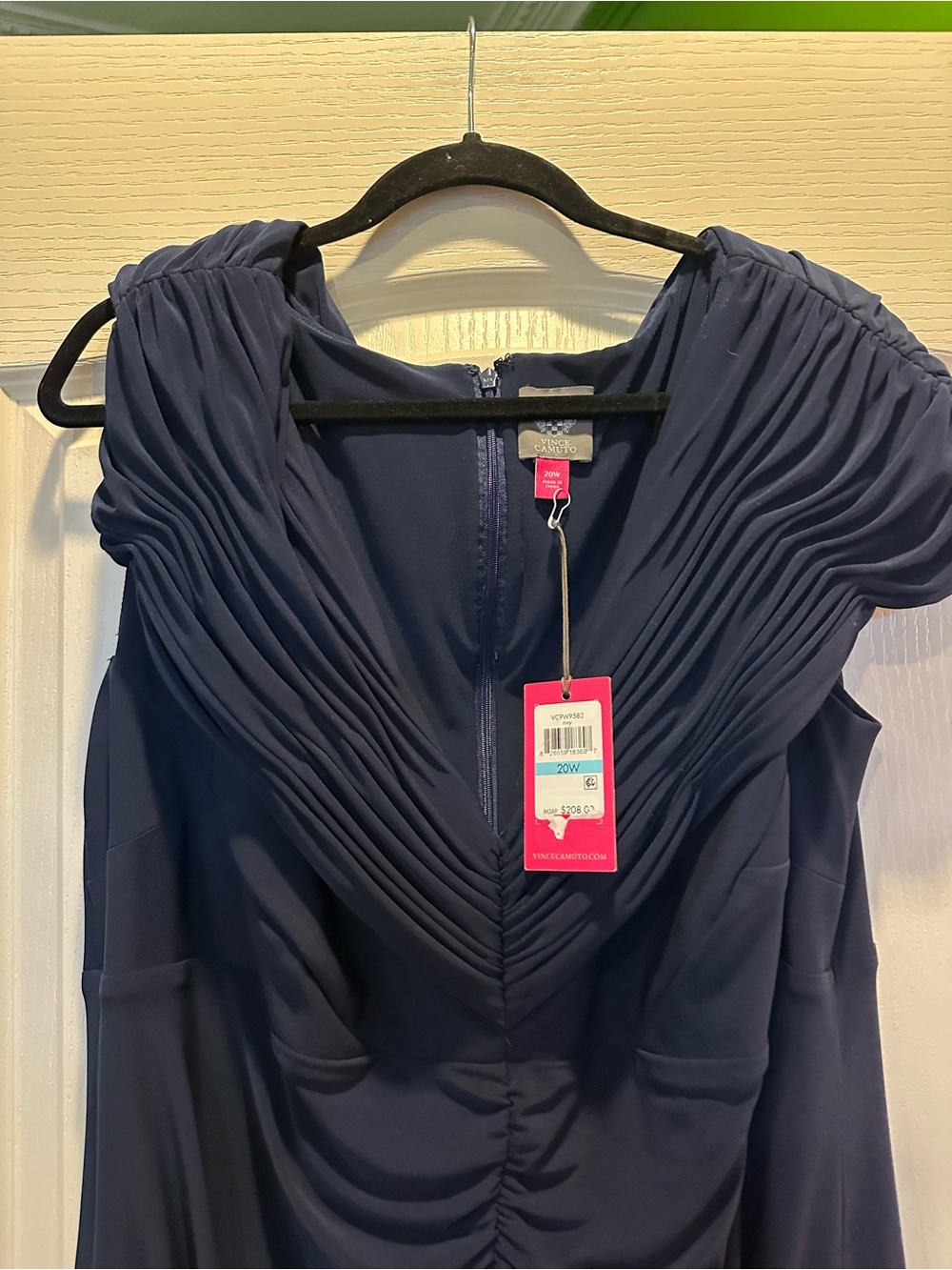 Vince Camuto Navy Plus Size Maxi Formal Dress NWT